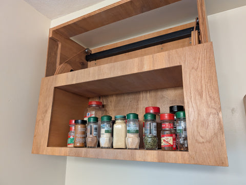 Pull-Down Kitchen Shelf: Space-Saving Cabinet with Pulley System