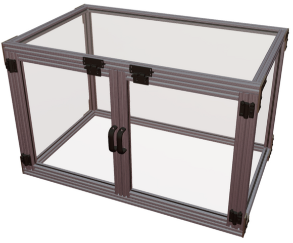 Guard, Rectangular, Two Doors, Clear Walls