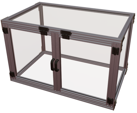 Guard, Rectangular, Two Doors, Clear Walls