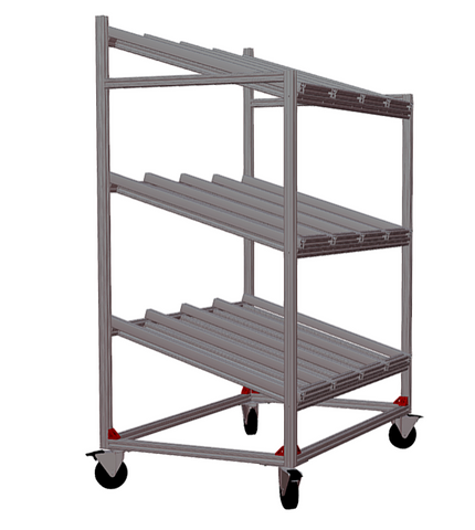 Flow Rack, T-Slot, Casters