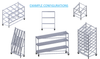 Flow Rack, T-Slot, UHMW Slides, Casters