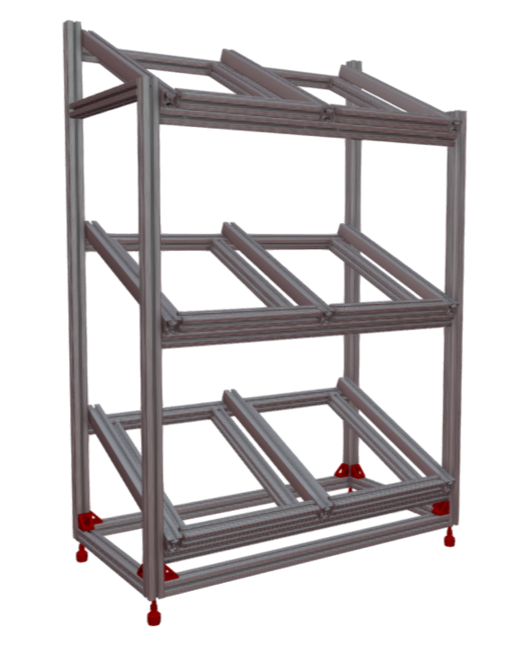 Flow Rack, T-Slot, Anti-Vibration Feet