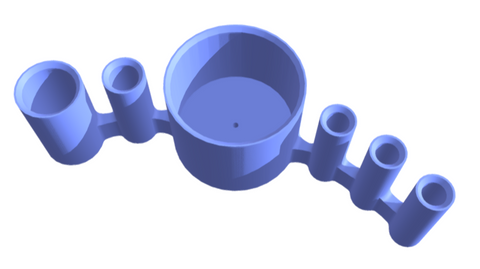 Holder, Curved, Round Holes