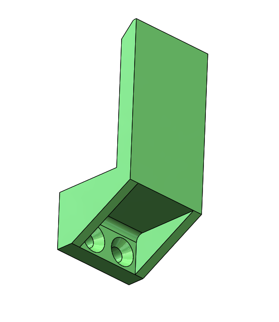 Bracket, Wall, Two Screws, Gusset