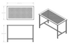 Table, Welded, Sanitary, Wash-Thu