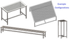 Table, Welded, Sanitary, Wash-Thu