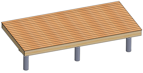 Deck, Rectangular, No Railing